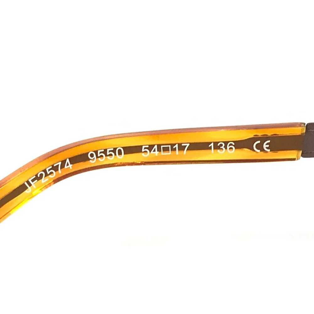 J.F. Rey Eyeglasses Frames JF2574 9550 Brown Orange Cat Eye Half Rim 54-17-136